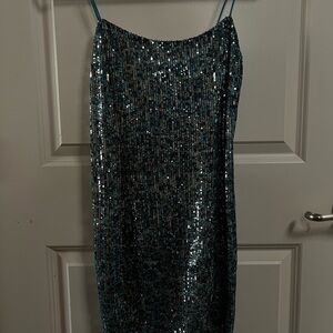 Sequin Teal Dress
